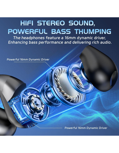 Auriculares de Traducción AI JR01 Negro - 144 Idiomas, 52h Batería