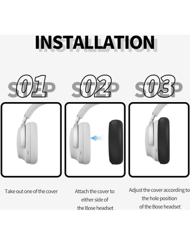 Funda de Silicona WADVCU para Auriculares Bose QuietComfort - Negro