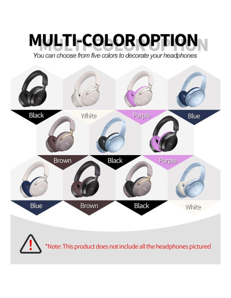 Funda de Silicona WADVCU para Auriculares Bose QuietComfort - Negro Funda de Silicona WADVCU para Auriculares Bose QuietComfort - Negro