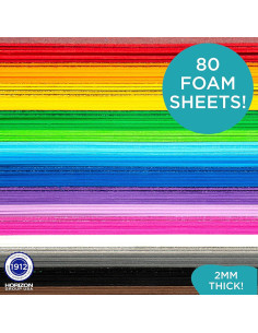 Paquete de 80 Hojas de Espuma de Colores Brillantes Horizon 2