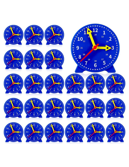 Kit de Reloj de Enseñanza Batiyeer 24 Piezas 10 cm Azul