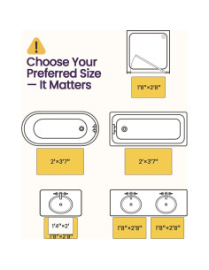 Alfombra de Baño DEXI 40x60 cm Chenilla Antideslizante Negra 2