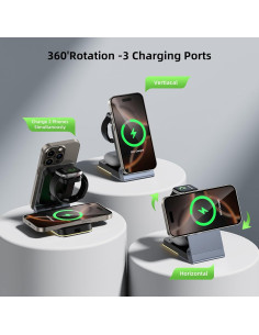 Cargador Inalámbrico 3 en 1 Egognaw con Luz Nocturna 2