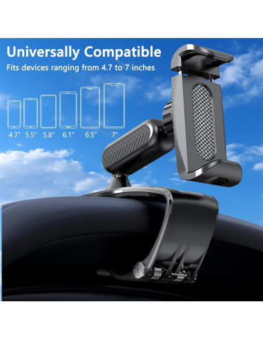 Soporte para teléfono en tablero coche RIEMKSL 360 Negro