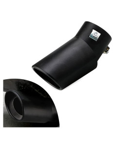 Silenciador de Escape Curvado ijuicy 1PC Acero Inoxidable Negro