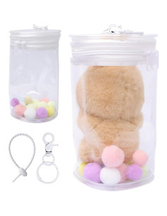 Estuche de Almacenamiento Transparente ZuazKyy para Muñecas 15-17cm 2