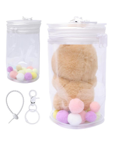 Estuche de Almacenamiento Transparente ZuazKyy para Muñecas 15-17cm