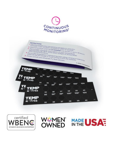 Termómetros desechables Temp-N-Toss para frente - 6 unidades