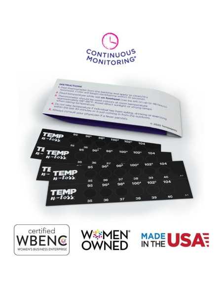 Termómetros desechables Temp-N-Toss para frente - 6 unidades Termómetros desechables Temp-N-Toss para frente - 6 unidades