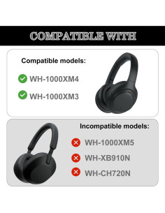 Cubiertas de Silicona Aiivioll para Auriculares Sony WH-1000XM4/3 2