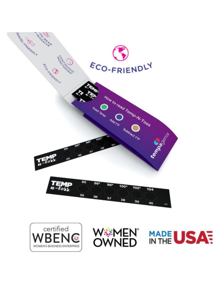 Termómetros desechables Temp-N-Toss para frente - 6 unidades Termómetros desechables Temp-N-Toss para frente - 6 unidades