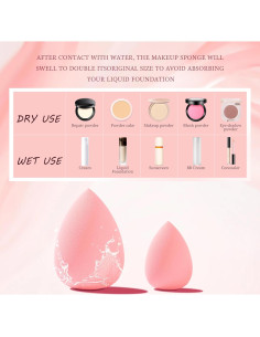 Juego de 6 Esponjas de Maquillaje Blossique Ultra Suaves 2
