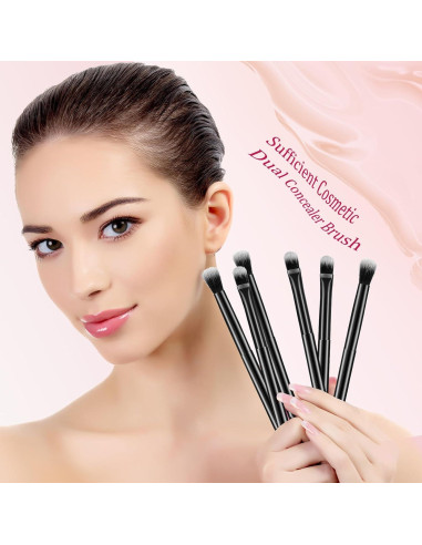 24 Brochas Difusoras de Sombra de Ojos Doble Punta Perthlin