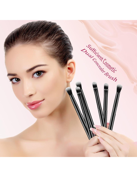 24 Brochas Difusoras de Sombra de Ojos Doble Punta Perthlin