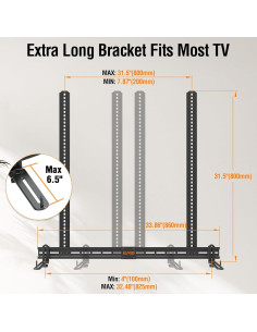 Soporte de Barra de Sonido ELIVED 80 cm Ajustable para TV 2