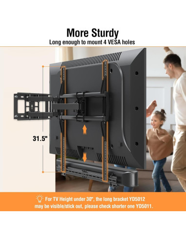 Soporte de Barra de Sonido ELIVED 80 cm Ajustable para TV