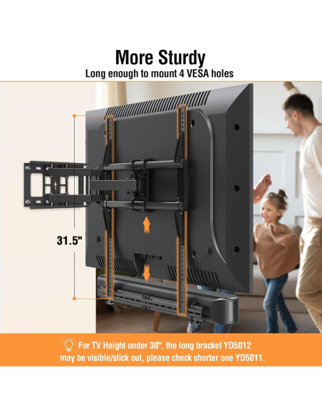 Soporte de Barra de Sonido ELIVED 80 cm Ajustable para TV