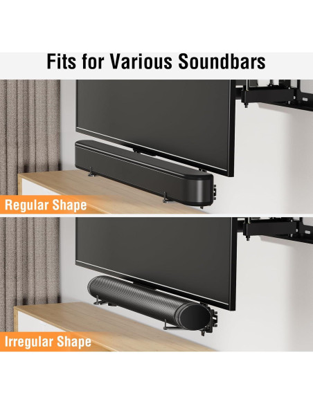 Soporte de Barra de Sonido ELIVED 80 cm Ajustable para TV