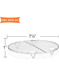Juego de 2 Rejillas Redondas E-far 19 cm Acero Inoxidable 2