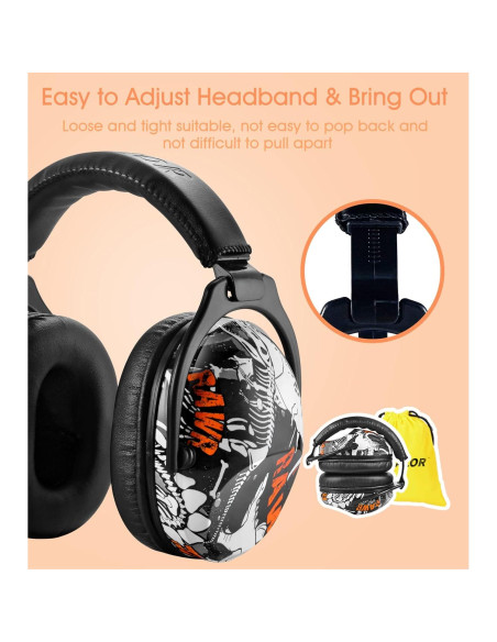 Auriculares de Protección Auditiva para Niños HZ015 - Dinosaurio Negro
