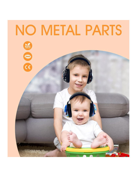 Auriculares de Protección Auditiva para Niños HZ015 - Dinosaurio Negro