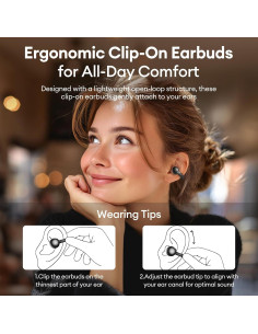 Auriculares Inalámbricos PAXA Clipbuds703 Bluetooth 5.4 Negro 2