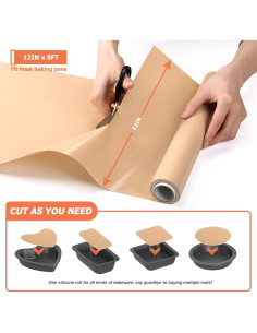 Rodillo de Tapete de Silicona Beige MMMAT 30.48x243.84cm Antiadherente 2
