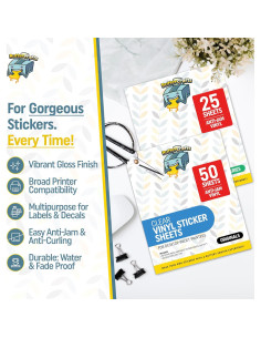 Papel de Etiquetas Imprimible Transparente Buttercrafts 25 Hojas 21.6x27.9 cm 2