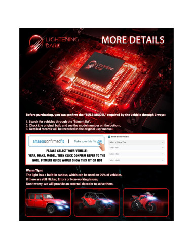 Bombillas H4 9003 LIGHTENING DARK Luz de Niebla 600% Brillante