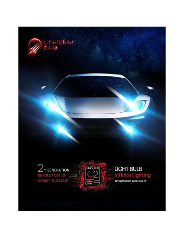 Bombillas H4 9003 LIGHTENING DARK Luz de Niebla 600% Brillante