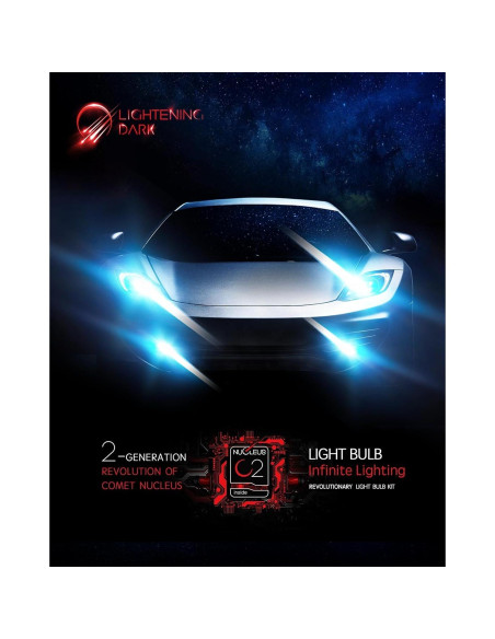 Bombillas H4 9003 LIGHTENING DARK Luz de Niebla 600% Brillante