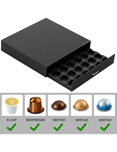 Soporte para Cápsulas de Café SZQINJI Negro 30 Cápsulas