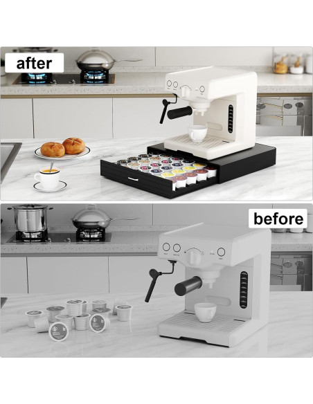 Soporte para Cápsulas de Café SZQINJI Negro 30 Cápsulas