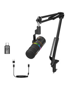 Micrófono Gaming Comica D10 Pro XLR/USB-C con Soporte