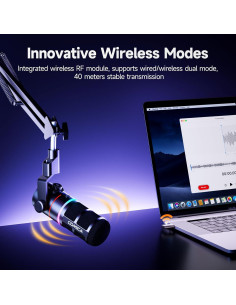 Micrófono Gaming Comica D10 Pro XLR/USB-C con Soporte 2