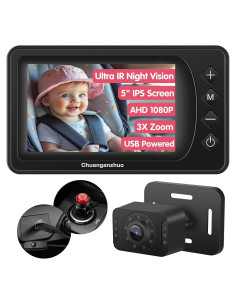 Cámara para Bebé S100P con Visión Nocturna HD 1080P 5"