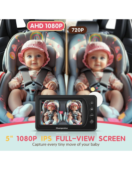 Cámara para Bebé S100P con Visión Nocturna HD 1080P 5"