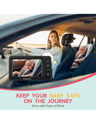 Cámara para Bebé S100P con Visión Nocturna HD 1080P 5"