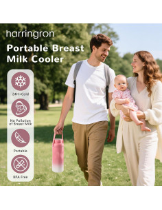 Enfriador de Leche Materna Portátil Harringron 22oz 24H Rosa 2