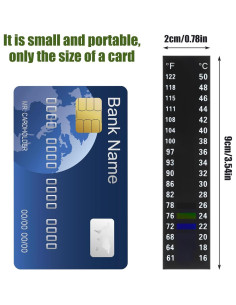 6 Tiras de Termómetro para Acuario Teaaha 9x2 cm 2