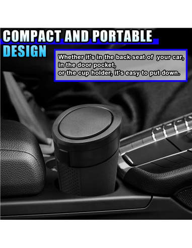 Bote de Basura para Auto GAOLAOSY a Prueba de Fugas 850ml