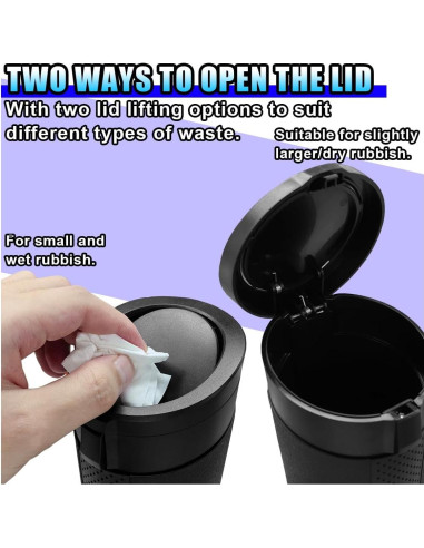 Bote de Basura para Auto GAOLAOSY a Prueba de Fugas 850ml