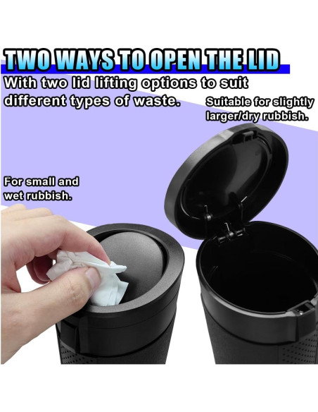 Bote de Basura para Auto GAOLAOSY a Prueba de Fugas 850ml