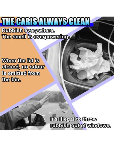 Bote de Basura para Auto GAOLAOSY a Prueba de Fugas 850ml