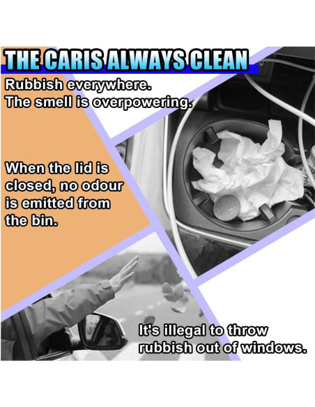 Bote de Basura para Auto GAOLAOSY a Prueba de Fugas 850ml