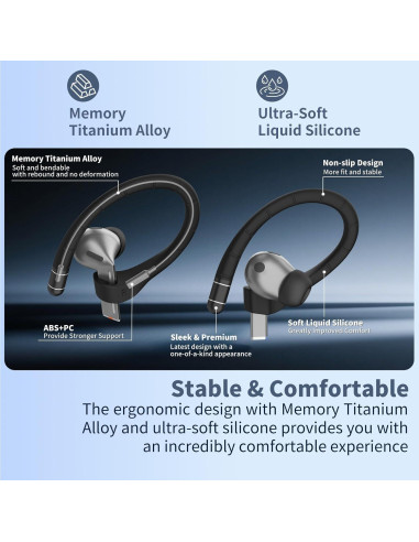 Ganchos para Orejas Antideslizantes QINZAC para Galaxy Buds 3