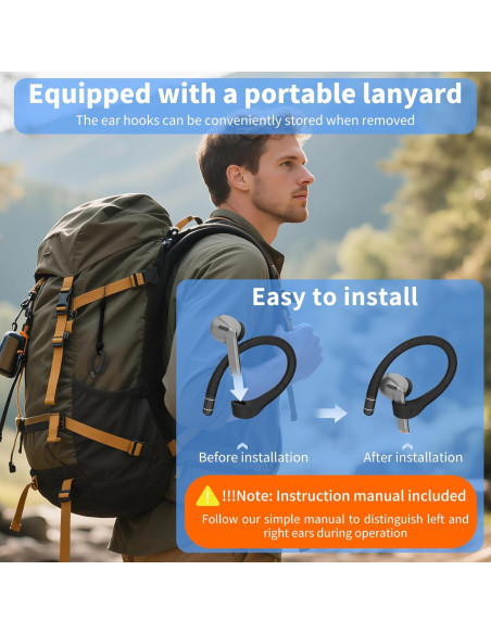 Ganchos para Orejas Antideslizantes QINZAC para Galaxy Buds 3