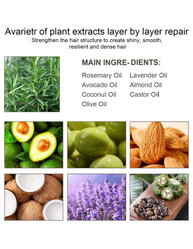 Aceite de Romero Natural para Crecimiento del Cabello 60mL