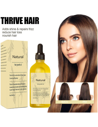 Aceite de Romero Natural para Crecimiento del Cabello 60mL