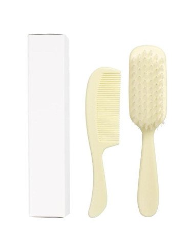 Juego de Peine y Cepillo para Bebés Dukal PCB2 Marfil